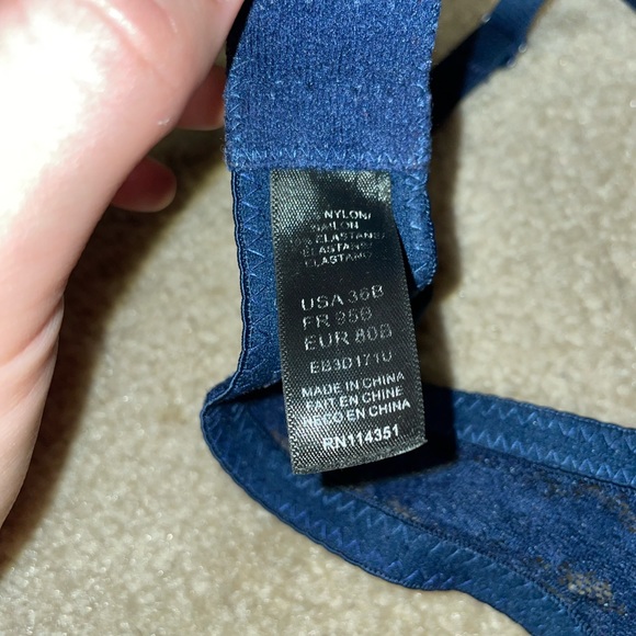Navy Lingerie Bra - 36B - Picture 3 of 4